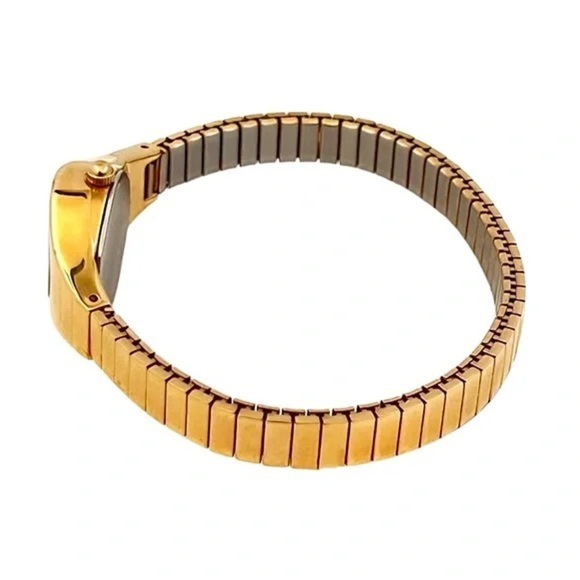 ANNE KLEIN • Vintage Gold Stretch Diamond Watch New Battery Ready To Wear - Picture 3 of 7